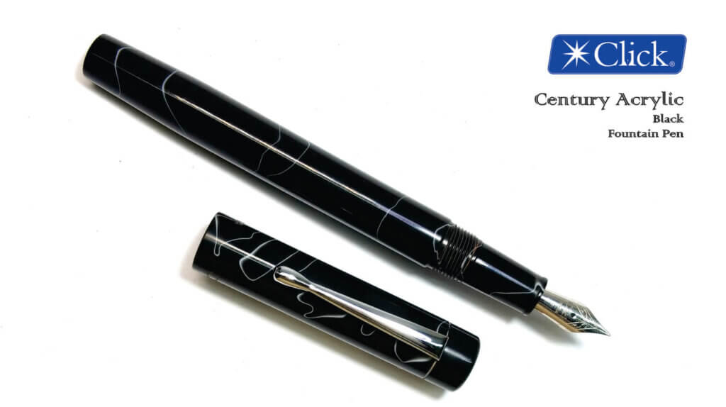 Click Century Acrylic Fountain Pen Black CLICK Pens
